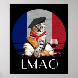 Poster LMAO Le Meow French Cat