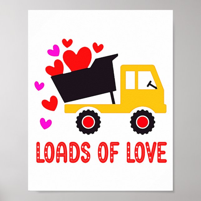 Poster Loads Of Love Toddler Truck Valentines Day For K  (Frente)