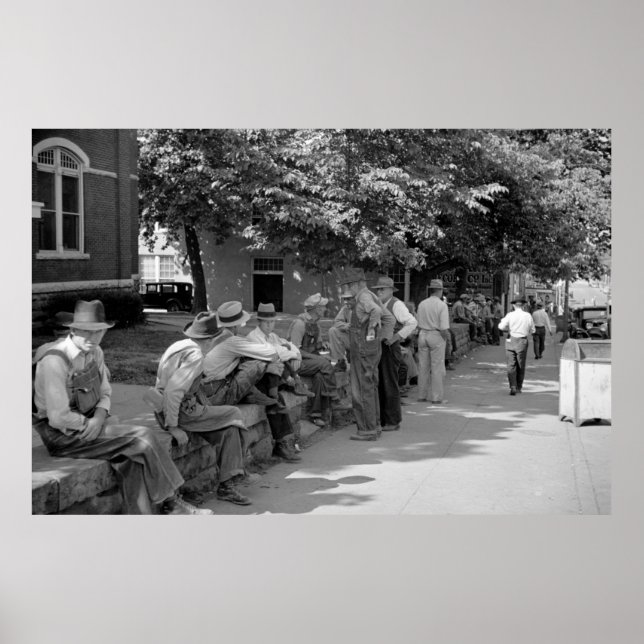Pôster Loafers Wall, Batesville, Arkansas, 1930 (Frente)