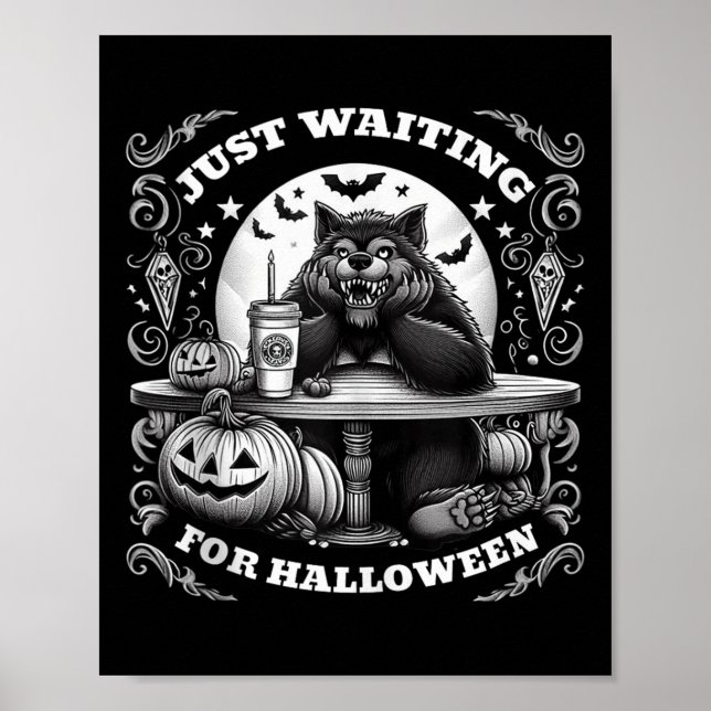 Poster Lobisomem Esperando O Halloween Scary N (Frente)