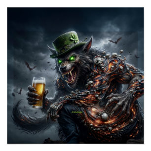 Pôster Lobisomem Irlandês de 3 Braços