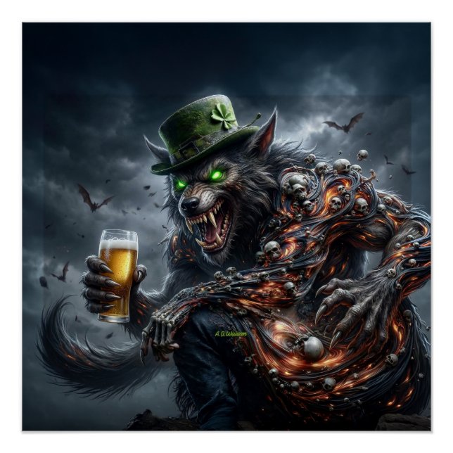 Pôster Lobisomem Irlandês de 3 Braços (Frente)