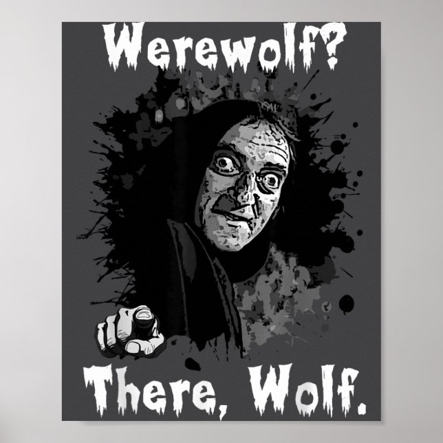 Poster Lobisomem_ Lá, Lobo. Abby Normal Retro Comédia Eng (Frente)
