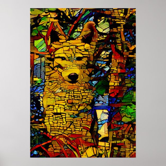 Poster Lobo americano em A.I. - Fotografia melhorada (Frente)