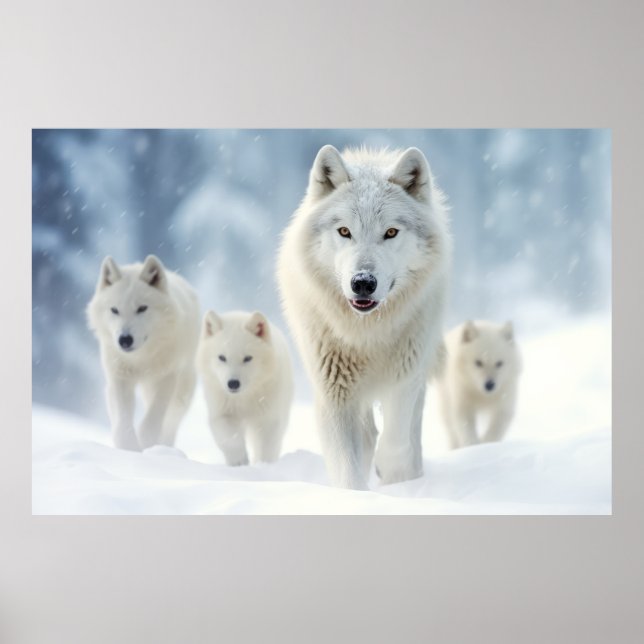 Poster Lobo-Animal Familiar Despertando Natureza (Frente)