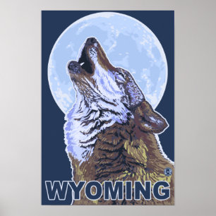 Poster Lobo cinzento HowlingWyoming