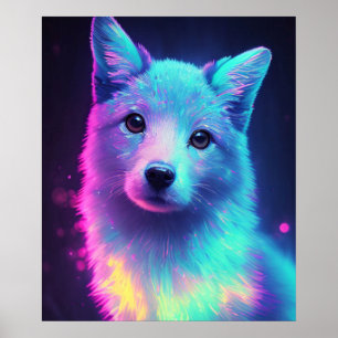 Poster lobo colorido