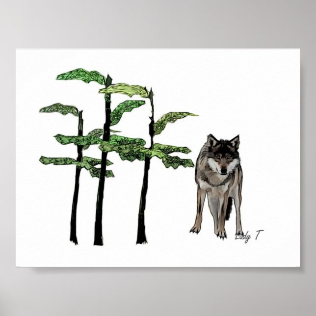 Poster lobo da floresta (Frente)