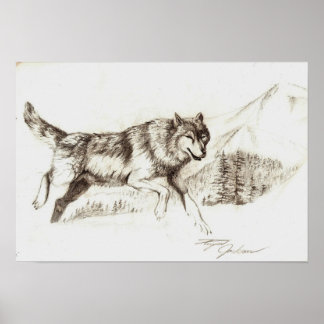 Poster Lobo de inverno