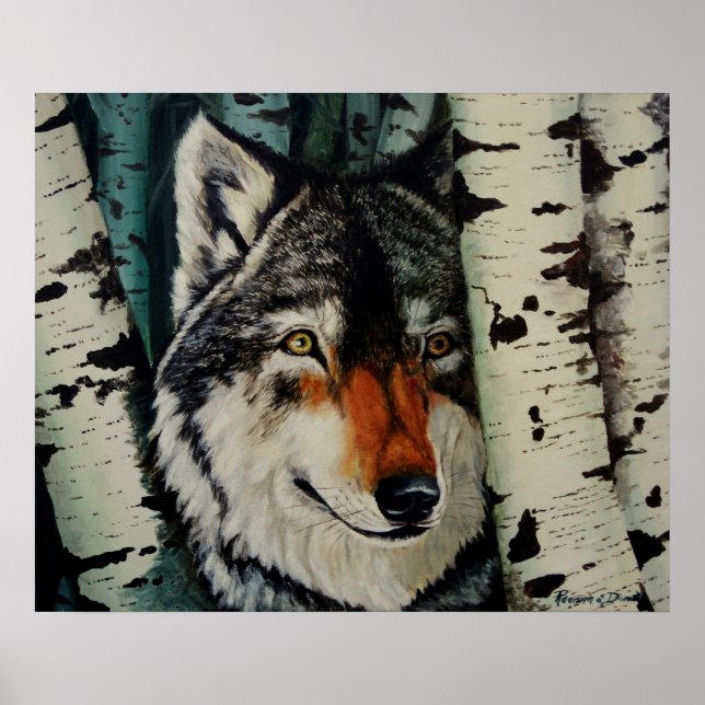 Poster "Lobo de Madeira" (Frente)