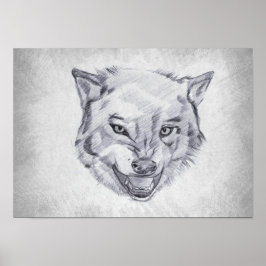 Poster Lobo - Desenho Gráfico