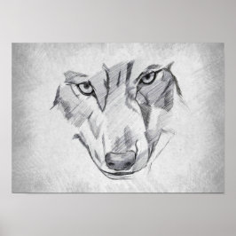 Poster Lobo - Desenho Gráfico