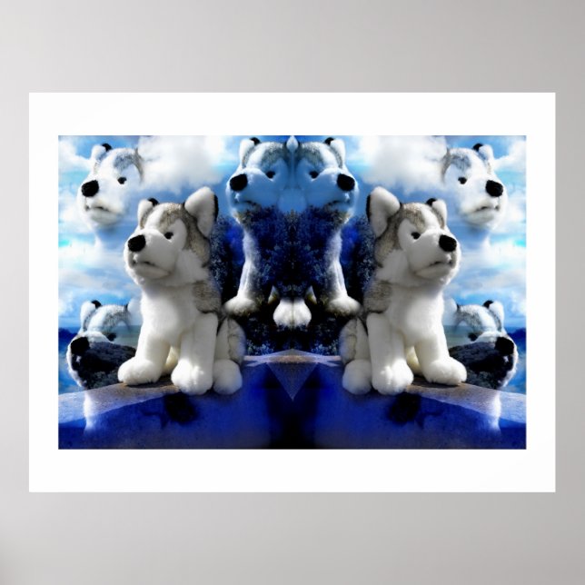 Poster Lobo fantasma arte divertida (Frente)