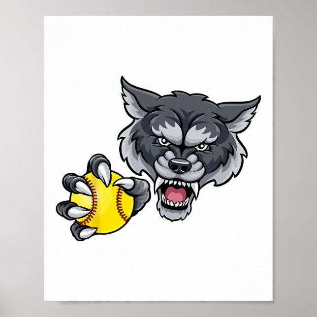 Poster Lobo Lobisomem Softll Ll Animal Mascote  (Frente)