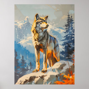 Poster Lobo majestoso