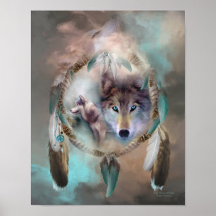 Pôster Lobo - sonhos do poster/impressão da arte da paz