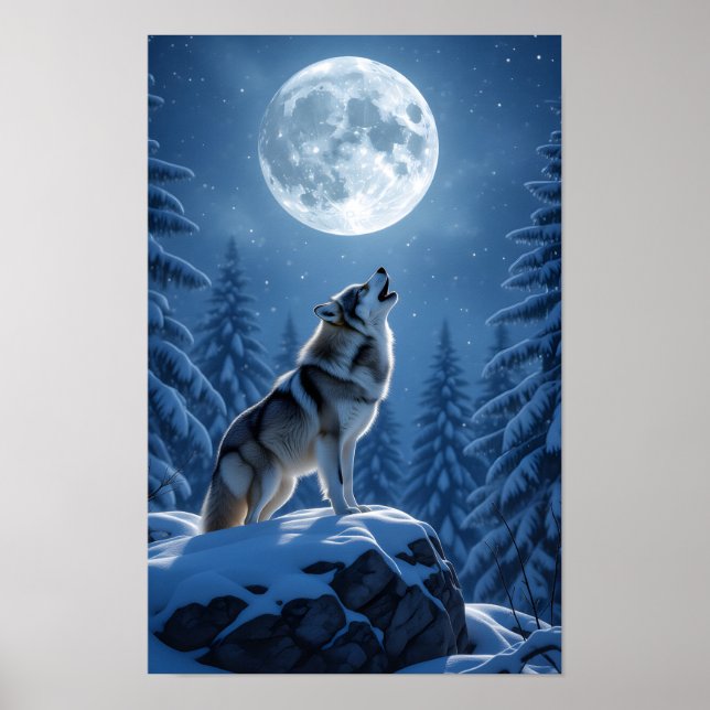 Poster Lobo Uivando  (Frente)