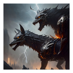 Pôster Lobos Cyborg Relâmpago