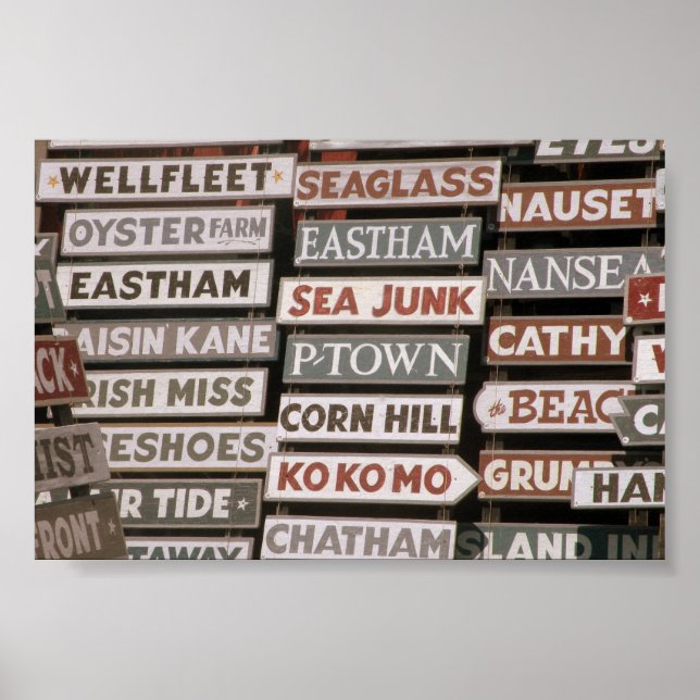 Pôster Locais do Cabo Cod (Frente)