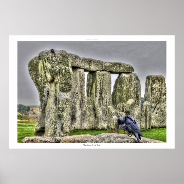 Poster Local antigo da Coroa de Stonehenge & Preening (Frente)