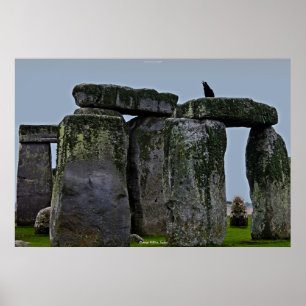 Pôster Local antigo de Stonehenge Standby Stones & Rook