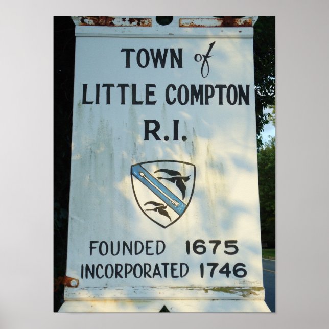 Poster Localidade de Little Compton, RI (Frente)