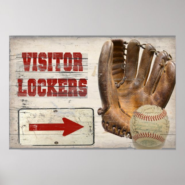 Pôster Localizador de Visitante Baseball (Frente)