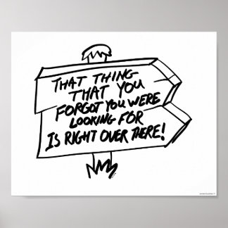 Pôster Localizando sinal de coisas perdidas