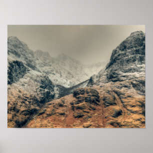 Poster Loch Achtriochtan e Glencoe no Inverno