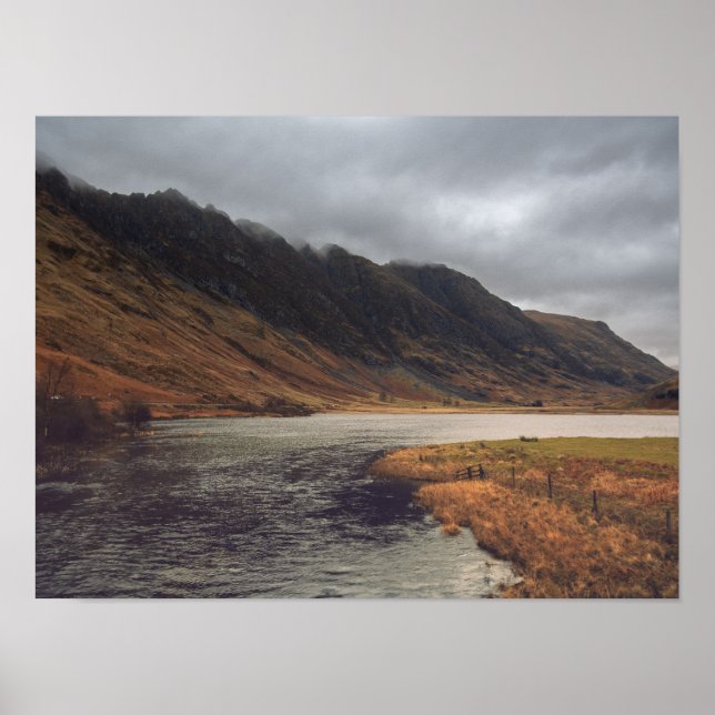 Poster Loch Achtriochtan Glencoe (Frente)