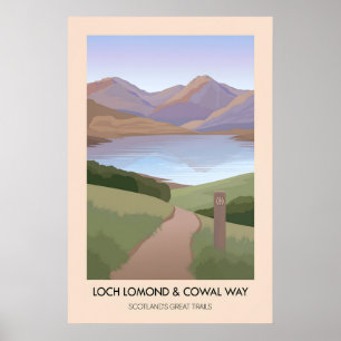 Poster Loch Lomond e Cowal Way Scotlands Great Trails