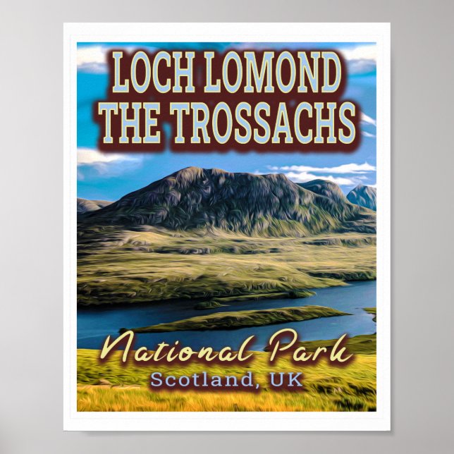 POSTER LOCH LOMOND E TROSSACHS NATIONAL PARK - UK (Frente)