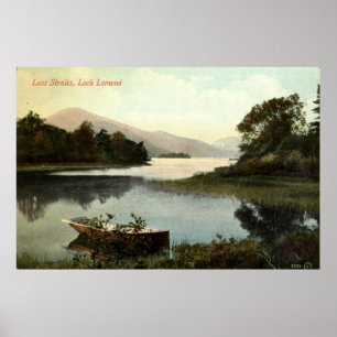 Pôster Loch Lomond, Escócia, estreito de Luss, 1915, Vint