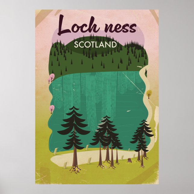 Poster Loch Ness Escócia (Frente)