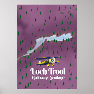 Poster loch trool, galloway, mapa de Viagem da Escócia
