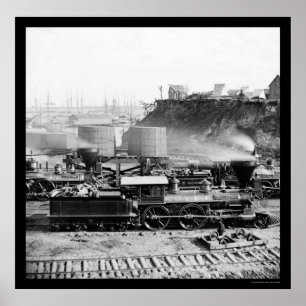 Pôster Locomot da estrada de ferro militar dos E.U., VA