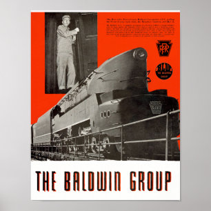 Poster Locomotiva 6111 do T1 da estrada de ferro de