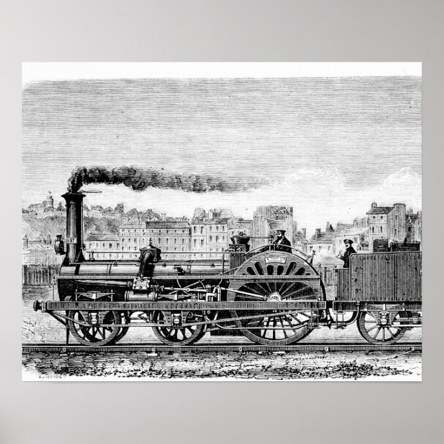 Pôster Locomotiva a vapor (Frente)