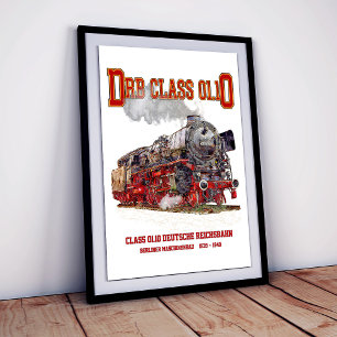Poster Locomotiva a Vapor DRB Classe 01.10. Deutsche Reic