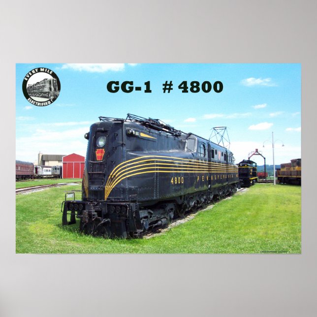 Pôster Locomotiva da ferrovia da Pensilvânia GG-1 #4800 - (Frente)
