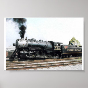 Poster Locomotiva de vapor