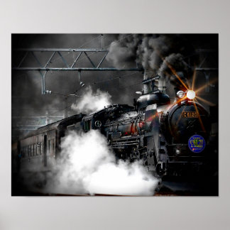 Pôster Locomotiva do Comboio a Vapor