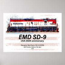 Locomotiva EMD SD-9 Estande de Aniversário de 250 