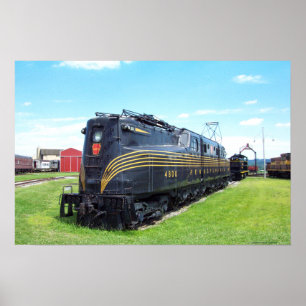 Pôster Locomotiva GG-1 #4800 da estrada de ferro de