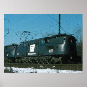 Poster Locomotivas da Penn Central GG-1s em serviço