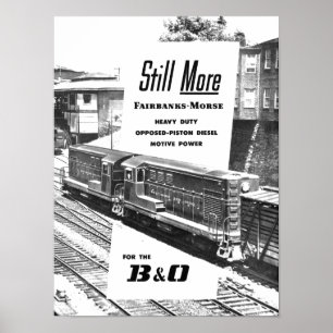 Poster Locomotivas diesel 1957 de Fairbanks Morse