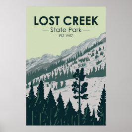 Poster Loek State Park Montana Vintage