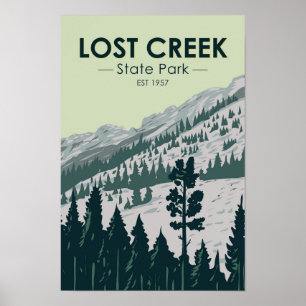 Poster Loek State Park Montana Vintage