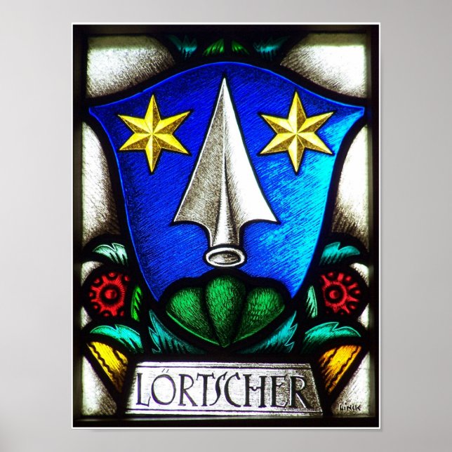 Pôster Loertscher Family Crest (Frente)