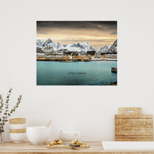 Poster Lofoten, fotografia cênica da Noruega